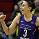 Taurasi reacts to a call in their favor against the Seattle Storm in the first half of Sunday night’s game.